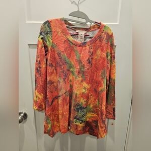 Philosophy Multicolor Abstract Blouse